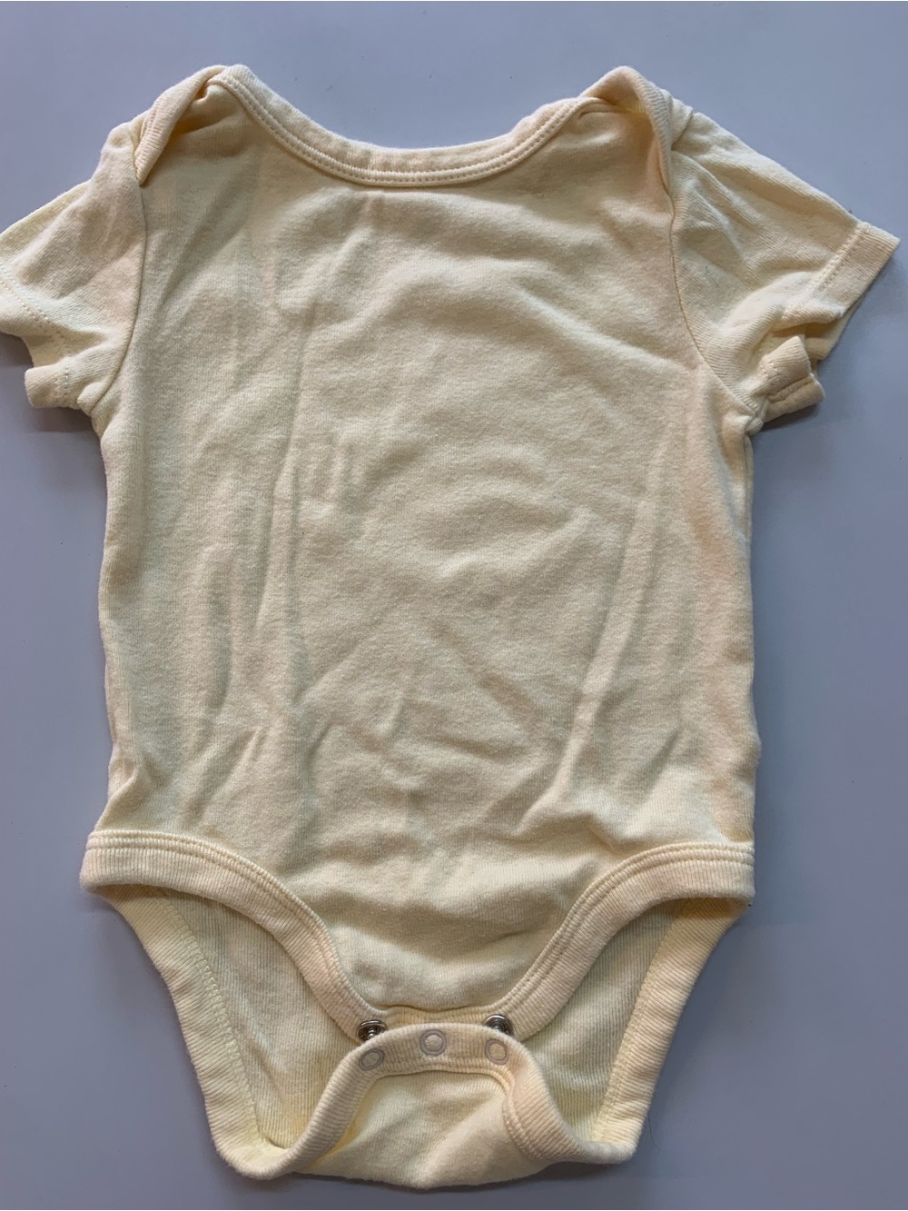 cloud island Pale Yellow Short-Sleeve Baby Bodysuit